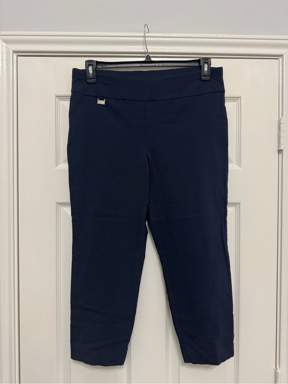 Alfani Navy Cropped Pull-On Pants